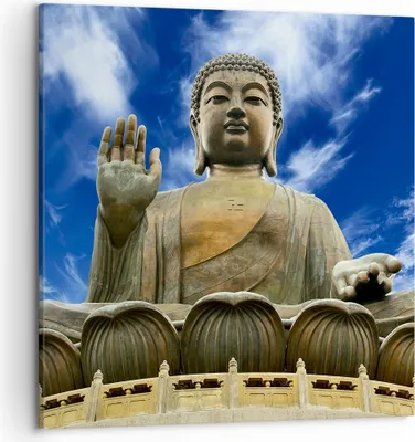 Produktbild von Bild auf Leinwand - Leinwandbild - Asien buddha kultur - 50x50cm - Wand Bild - Wanddeko - Wandbilder - Leinwanddruck - Bilder - Kunstdruck - Wanddekoration - Leinwand bilder - Wandkunst - AC50x50-2114