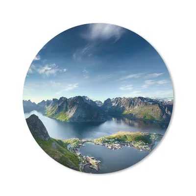 Produktbild von MuchoWow® Mauspad Mousepad Panoramablick Lofoten Norwegen 50x50 cm - Mousepads - Maus Mat - Pad - Mausunterlage - Vinyl