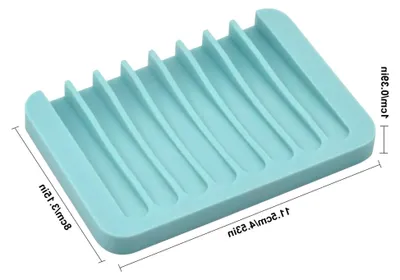 Produktbild von 3er Set Silikon Seifenschalen für die Dusche, Selbstentwässernde Seifenablage, Seifenhalter für Seife und Schwämme