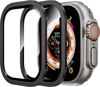 Produktbild von 2X Schutzglas für Apple Watch Ultra 2 / Ultra 49mm Panzerfolie Display Titan Schwarz