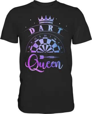 Produktbild von Dart Queen Beste Dartspielerin T-Shirt – Black / 5XL