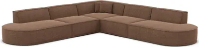 Produktbild von Strukturstoff Ecksofa Brevia Braun