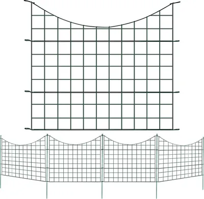 Produktbild von Lospitch Teichzaun Metallzäune Gartenzaun 11tlg Set Drahtzäune Zaunset Garden Teichzaun Teichschutzzaun 5x Zaun