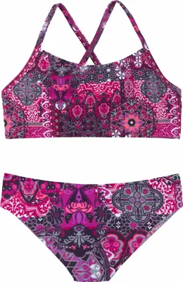 Produktbild von Buffalo Bustier-Bikini Shari Kids aubergine-bedruckt Größe 122/128