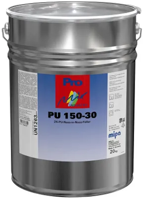 Zdjęcie produktu dla Wkład do pistoletu natryskowego do podkładu poliuretanowego 150-30. Masa szpachlowa poliuretanowa 2K, seriapoliuretan 150-30 Pro Mix Industrial, 20 kg