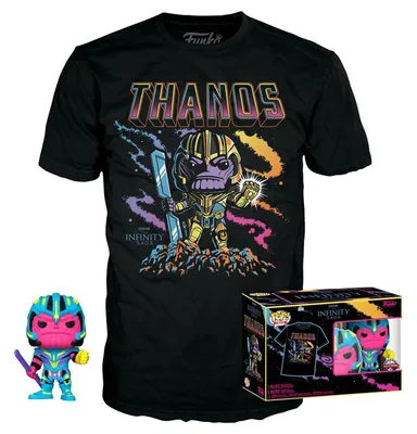 Productafbeelding van Funko Pop! figuurtje, Marvel Infinity Saga - Thanos, exclusieve editie met T-shirt