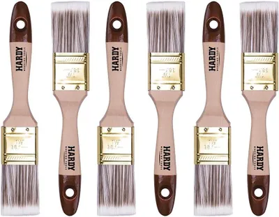 Produktbild von Flache Pinsel 35 mm, synthetische Borsten, 6-teilig, für präzises Lackieren