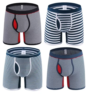 Produktbild von 4er Pack Herren Boxershorts aus Baumwolle, Atmungsaktiv und Bequem