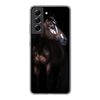Produktbild von MuchoWow® Handyhülle Schutzhülle Hülle für Samsung Galaxy S21 FE Pferd - Flecken - Licht Silikon Softcase Handy Hülle - Mobiltelefonhülle