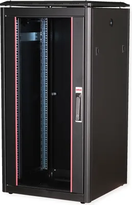 Obrázek produktu pro ROTRONIC-SECOMP 19 Zoll Netzwerkschrank Pro 22 HE 600x600 BxT Glastür schwarz