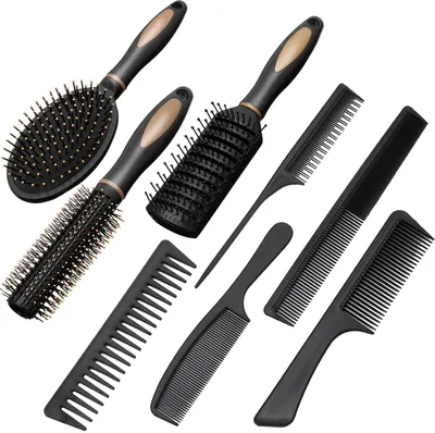 Produktbild von 8er Set Haarbürsten mit Massagekämmen, antistatisch, für Frauen Männer