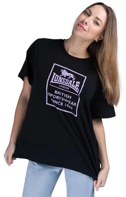 Produktbild von Lonsdale T-Shirt Damen - Damen Tshirt Oversize RAMSCRAIGS Shirt Damen aus 100% G