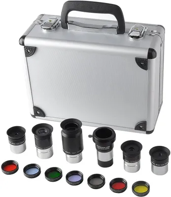 Imagen del producto de Juego de accesorios para telescopios astronómicos con oculares y filtros