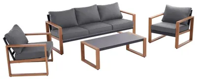 Obrázek produktu pro Sestava zahradního nábytku ZENTO - antracitová / hnědá