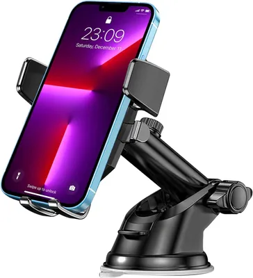 Autotelefonhalter, 360° drehbar, verstellbarer Clip, Saugnapf
