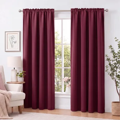 Produktbild von Kräuselband-Vorhang 300x245cm #9009 bordeaux