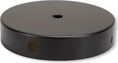 Produktbild von Zylindrischer Baldachin 1-flammig 2 Seitenlöchern Schwarz Ø120 H:25 mm EC86
