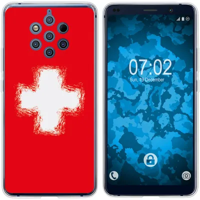 Produktbild von PhoneNatic Case kompatibel mit  Nokia 9 PureView Silikon-Hülle WM Schweiz M10