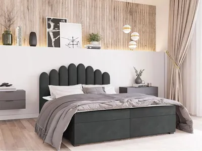 Obrázek produktu pro Jednolůžková boxspringová postel 120x200 SALIMA - šedá