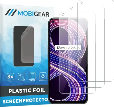 Produktbild von Mobigear  Realme 8 Displayschutz Schutzfolie - Hüllenfreundlich (3er Pack)