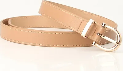 Zdjęcie produktu dla Pasek Simple Jasnobrązowy - Elegancki i Modny Dodatek dla Kobiet KP12621