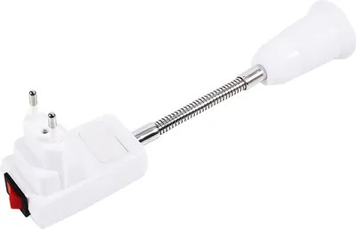 Image de Flexiable E27 Base LED Bulb Holder Adapter Socket Converter On/Off Switch