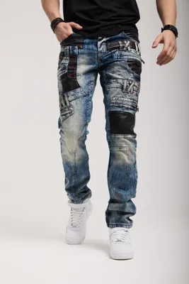 Immagine prodotto di CD482: Jeans da uomo, vestibilità regular, con design e dettagli distintivi