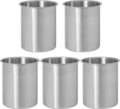 Zdjęcie produktu dla Moritz 5x puszka ze stali nierdzewnej na etanol 500 ml bioetanol puszka na żel do spalania kominek stołowy kominek stołowy