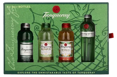 Image de Tanqueray Gin Miniaturen Set 43,3% Vol. 4x0,05l en boîte cadeau