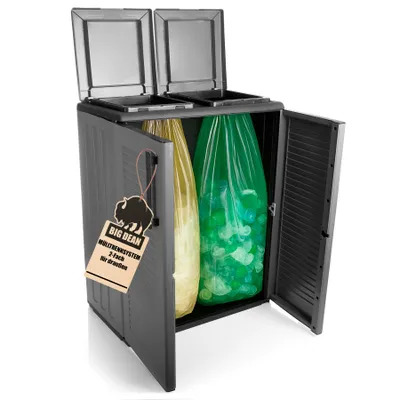 Produktbild von BigDean Mülltrennsystem Schrank Recycling System auch für Gelben Sack Italy