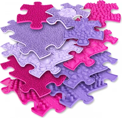 Immagine prodotto di PROMO tappetino sensoriale Basic set rosa/viola 11 elementi MFK-063 ASKATO