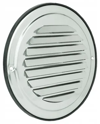 Image de Dalap Grille de ventilation ronde avec grille et bride, 125 mm, extérieure.