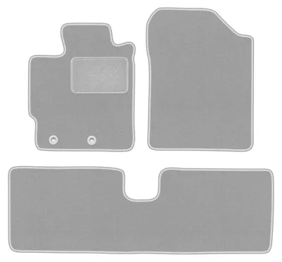 Produktbild von Fußmatten Automatten Velours Grau für Toyota Yaris III 2011-2019 Set 3-tlg