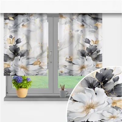 Imagen del producto de Juego de 2 cortinas con diseño de ojales, modelo 225