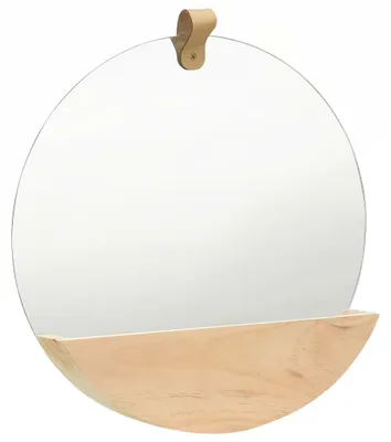 Obrázok produktu pre vidaXL Nástenné zrkadlo z borovicového masívu 35 cm