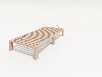 Produktbild von Gigapur G56 Holzbett 90x200 cm Kiefer Natur Massivbett mit Lattenrost