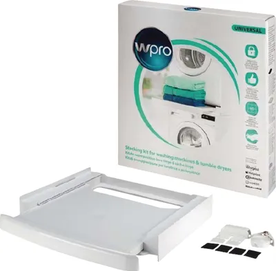 Produktbild von Wpro SKS101 Verbindungsrahmen mit Ablage für Waschmaschinen