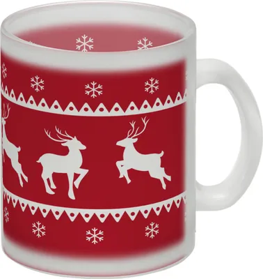 Produktbild von Weihnachten Glas Tasse mit Rentieren