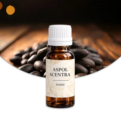 Produktbild von Aspol Scentra Tonkabohne UFIGREEN Duftöl für Kerzen und Diffusoren 10 ml, KI-generiertes Bild