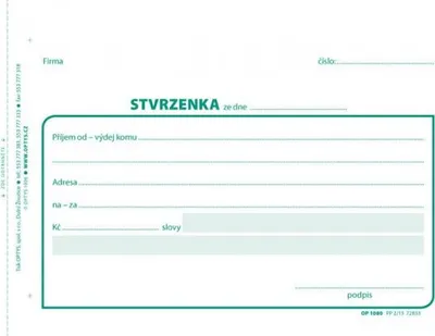 Obrázek produktu pro Tiskopis Stvrzenka NCR Optys, A6, samopropisovací, 100 listů