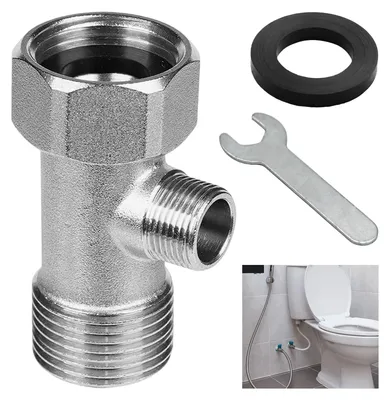 3-Wege-T-Ventil, 3/8 Zoll, Messing, für WC und Dusche