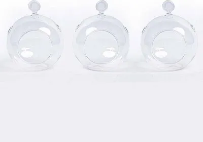 Produktbild von Weihnachtsbaumkugeln Glas 3er-Set Transparent Ø10,5cm mit Aufhänger