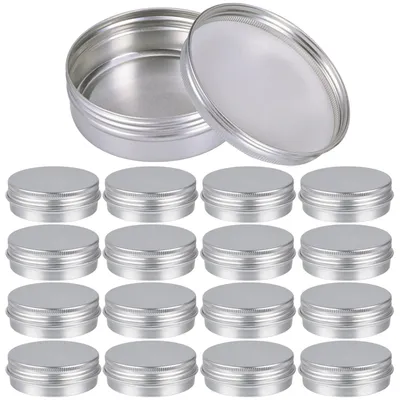 Image de Pots de rangement en aluminium avec couvercle à vis (lot de 20)