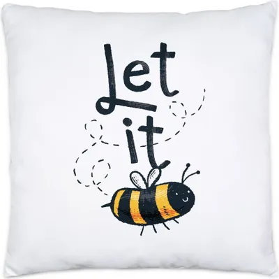 Produktbild von Let It Be(e) Kissen Inkl. Füllung Bienen Motiv Sumsi Loslassen Mental Health Humorvolle Geschenkidee Spruch