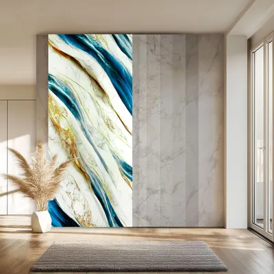 Produktbild von HEXIM Marmorplatten Optik 9 Stück 280x122 cm SPC Kunststoff Innen & Außenbereich Granit Steinoptik - Duschrückwand Küchenrückwand Spritzschutz Dekorpaneel (30,74 m² 80117) B-Serie