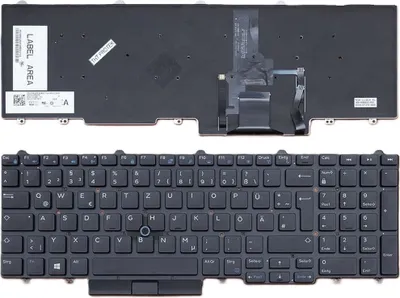 Produktbild von DEUTSCHE - Tastatur Keyboard Ohne Rahmen mit Beleuchtung kompatibel für Dell Latitude E5560