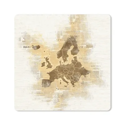 Produktbild von MuchoWow® Mauspad Mousepad Europa - Karten - Papier - Aquarell 20x20 cm - Mousepads - Maus Mat - Pad - Mausunterlage - Desk Mat - Bureauartikeln
