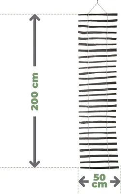 Produktbild von BOGATECO Rankgitter aus Haselnuss für Kletterpflanzen | 50 x 200 cm | Holz Rankhilfe Perfekt für den Garten | Schwarz