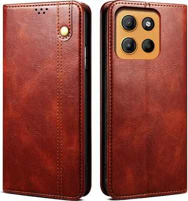 Immagine prodotto di Custodia per Motorola Moto G15 in pelle flip case portafoglio con funzione stand rosso