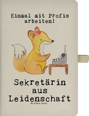 Produktbild von Mr. & Mrs. Panda Journal Sekretärin Leidenschaft - Transparent - Geschenk, Tagebuch, notizbuch, Reisetagebuch, Notizheft, Skizzenbuch A5
